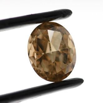 Fancy Brown Orange Diamond, Oval, 1.02 carat, SI1 - B
