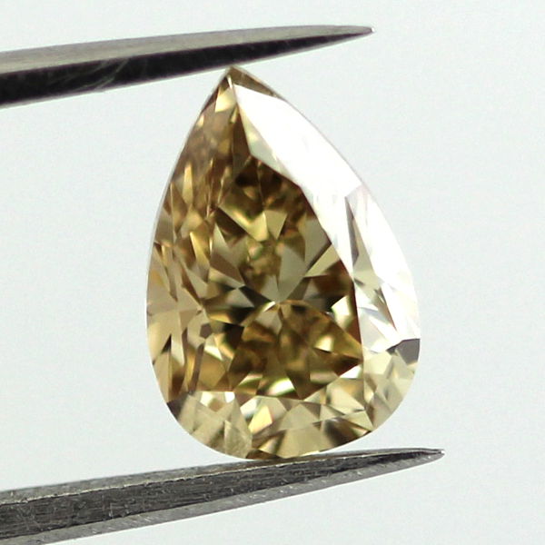 Fancy Brown Yellow Diamond, Pear, 1.16 carat, VS1 - B