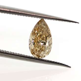 Fancy Brown Yellow Diamond, Pear, 0.76 carat, SI1 - B
