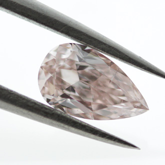 Fancy Brownish Pink Diamond, Pear, 0.52 carat - B
