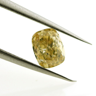 Fancy Brownish Yellow Diamond, Cushion, 0.78 carat, SI2 - B