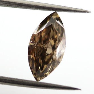 Fancy Dark Brown Diamond, Marquise, 1.29 carat, VS2- C