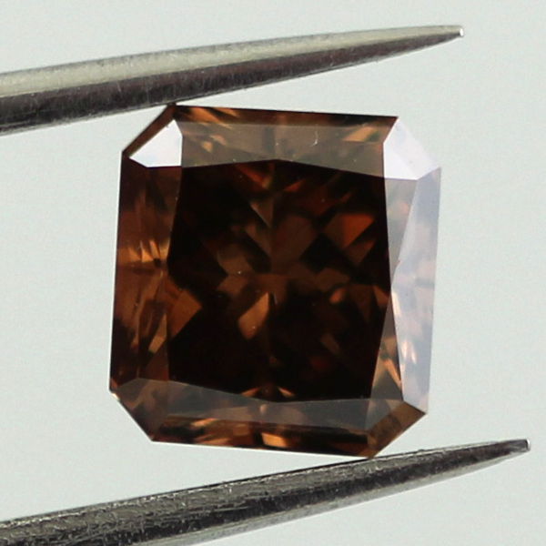 Fancy Dark Brown Diamond, Radiant, 1.08 carat, VS2- C