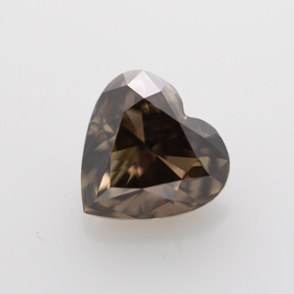 Fancy Dark Brown Diamond, Heart, 1.05 carat, VS1 - B