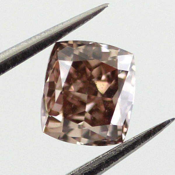 Fancy Dark Orange Brown Diamond, Cushion, 0.67 carat - B