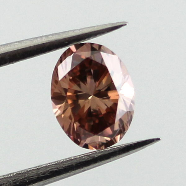 Fancy Dark Orange Brown Diamond, Oval, 0.29 carat, VS1 - B