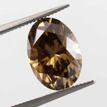 Fancy Dark Orangy Brown Diamond, Oval, 3.10 carat, VS2- C