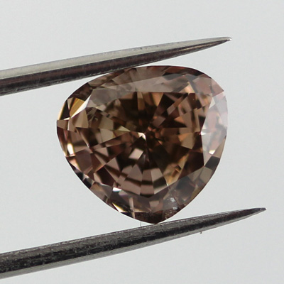 Fancy Dark Pinkish Brown Diamond, Heart, 1.19 carat - B