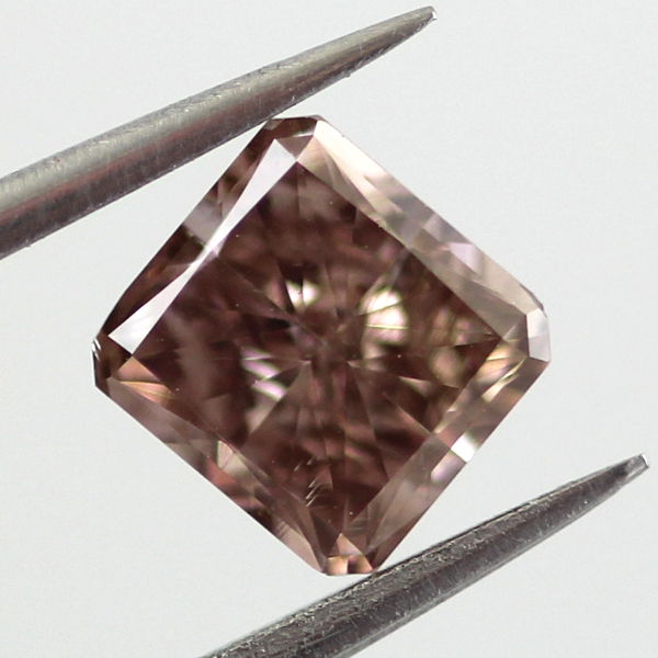 Fancy Dark Pinkish Brown Diamond, Princess, 0.77 carat, SI1 - B