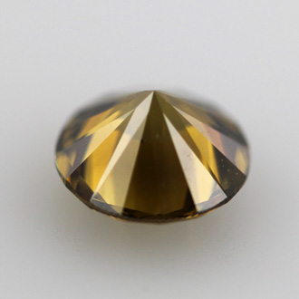 Fancy Dark Yellowish Brown Diamond, Round, 1.30 carat, VS1 - B