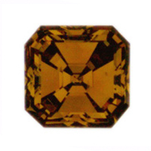 Fancy Deep Brown Orange Diamond, Asscher, 1.01 carat, SI1- C