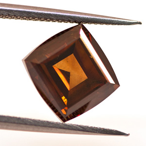 Fancy Deep Brown Orange Diamond, Emerald, 2.12 carat- C