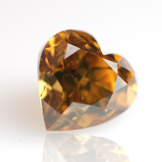 Fancy Deep Brown Orange Diamond, Heart, 1.76 carat - B