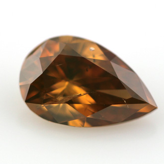 Fancy Deep Brownish Orangy Yellow Diamond, Pear, 0.78 carat - B