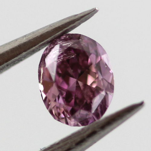 Fancy Deep Purple Pink Diamond, Oval, 0.10 carat - B