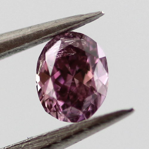 Fancy Deep Purple Pink Diamond, Oval, 0.10 carat- C