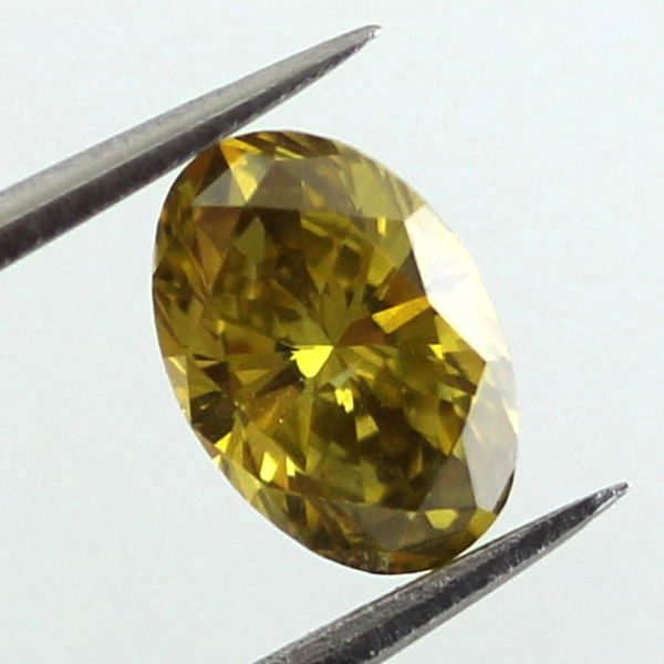 Fancy Deep Yellow Diamond, Oval, 0.62 carat - B