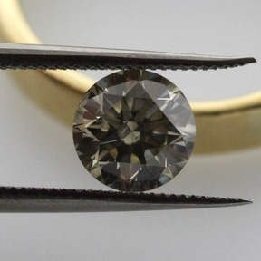 Fancy Gray Diamond, Round, 0.93 carat, SI2 - B