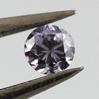 Fancy Grayish Violet Diamond, Round, 0.06 carat - B