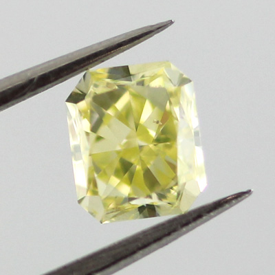 Fancy Greenish Yellow Diamond, Radiant, 0.81 carat, SI1 - B