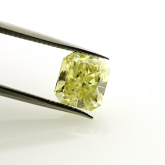Fancy Greenish Yellow Diamond, Radiant, 1.02 carat, VVS2 - B