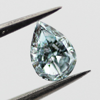 Fancy Intense Green Blue Diamond, Pear, 0.22 carat, SI2 - B