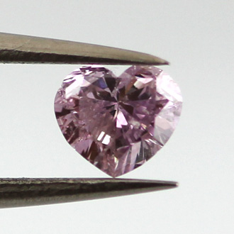 Fancy Intense Pink Purple Diamond, Heart, 0.33 carat- C