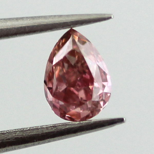 Fancy Intense Pink Diamond, Pear, 0.21 carat - B