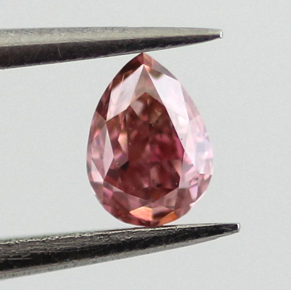 Fancy Intense Pink Diamond, Pear, 0.21 carat- C
