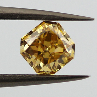 Fancy Intense Yellow Orange Diamond, Radiant, 0.70 carat - B