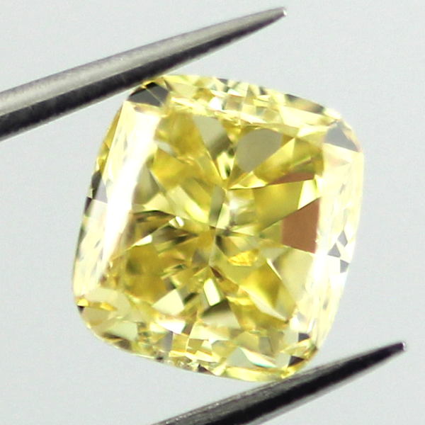 Fancy Intense Yellow Diamond, Cushion, 1.51 carat, SI2 - B