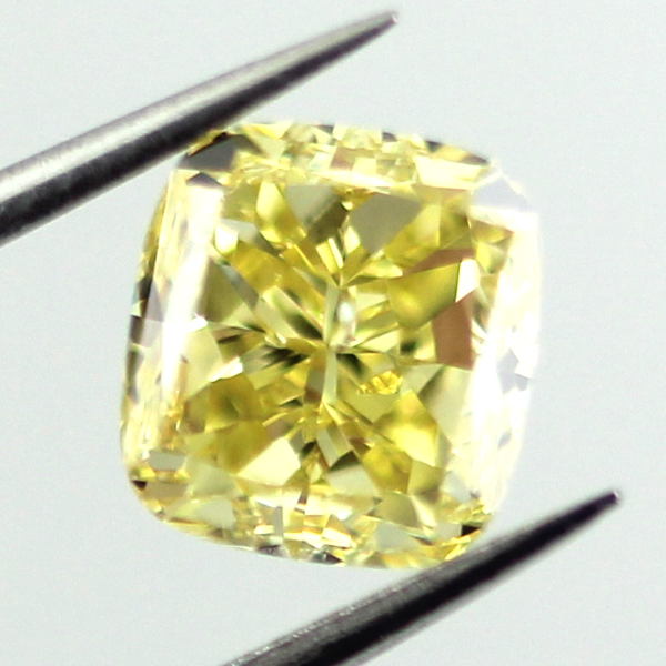 Fancy Intense Yellow Diamond, Cushion, 1.51 carat, SI2- C