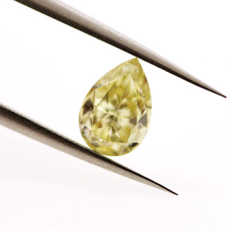 Fancy Intense Yellow Diamond, Pear, 1.00 carat, VS2 - B