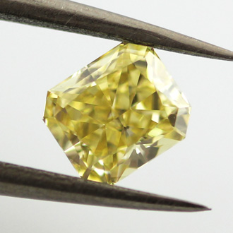 Fancy Intense Yellow Diamond, Radiant, 0.72 carat, VVS2- C