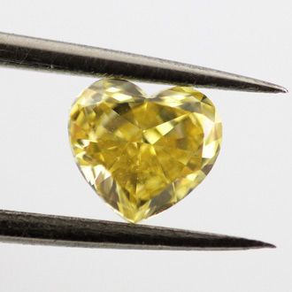 Fancy Intense Yellow Diamond, Heart, 0.56 carat, VS2 - B
