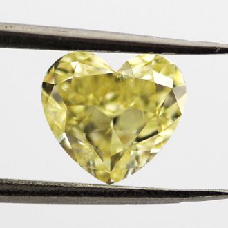 Fancy Intense Yellow Diamond, Heart, 1.01 carat, SI2 - B