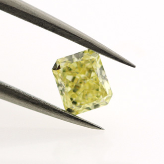 Fancy Intense Yellow Diamond, Radiant, 0.46 carat, SI1 - B