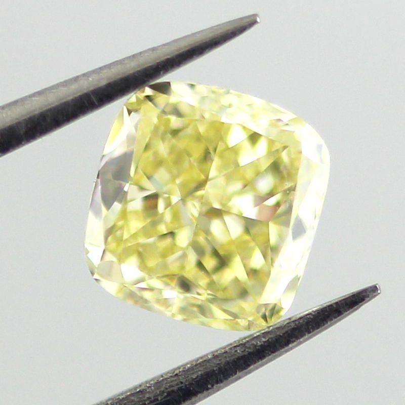 Fancy Intense Yellow Diamond, Cushion, 0.61 carat, VS2 - B