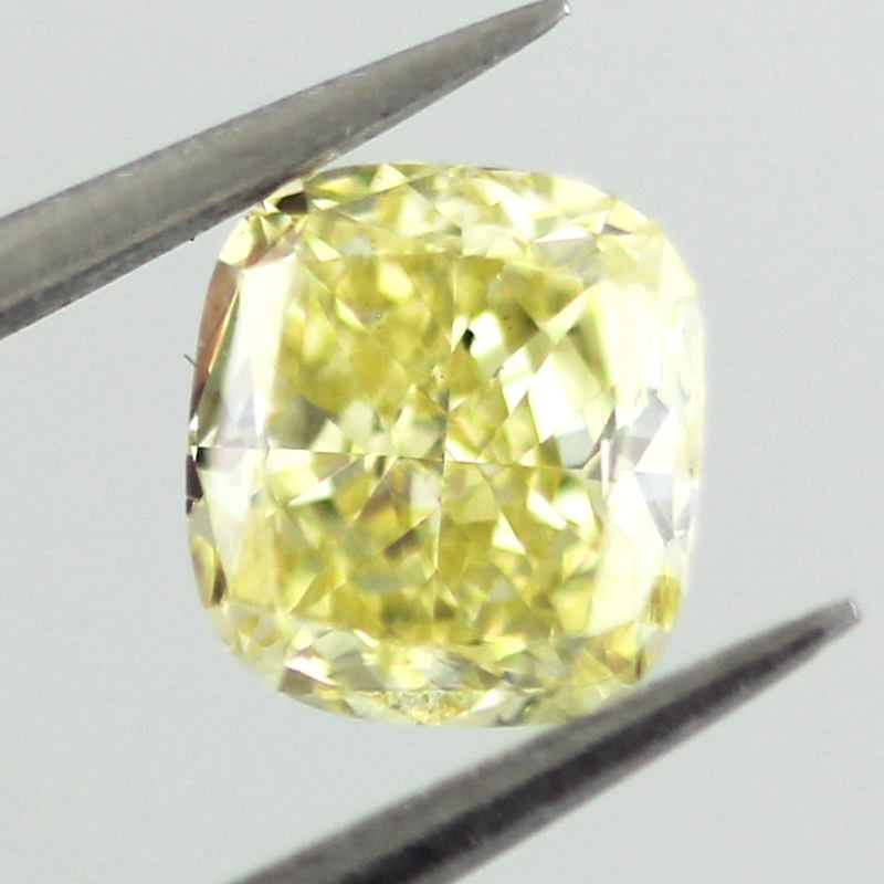 Fancy Intense Yellow Diamond, Cushion, 0.61 carat, SI1 - B
