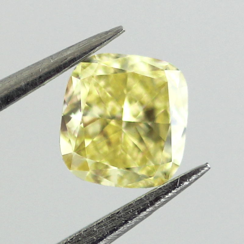 Fancy Intense Yellow Diamond, Cushion, 0.33 carat, VVS2 - B