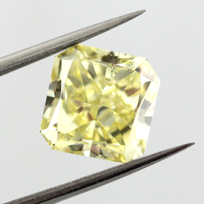 Fancy Intense Yellow Diamond, Radiant, 4.06 carat, SI2 - B