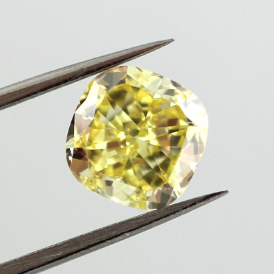 Fancy Intense Yellow Diamond, Cushion, 2.04 carat, VS2- C