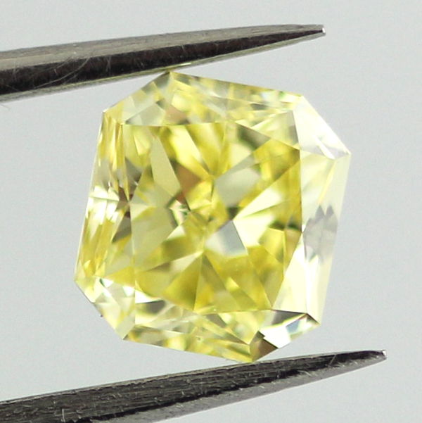 Fancy Intense Yellow Diamond, Radiant, 0.90 carat, VS1 - B