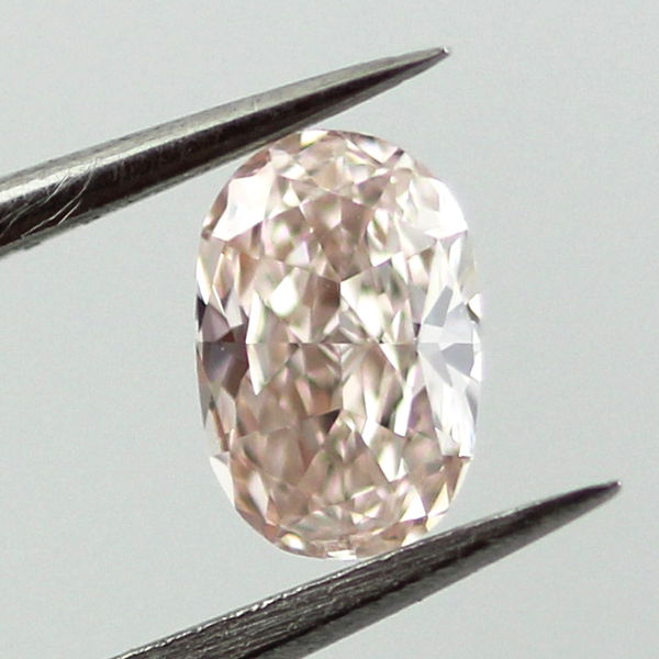 Fancy Light Brownish Pink Diamond, Oval, 0.38 carat, VVS2- C