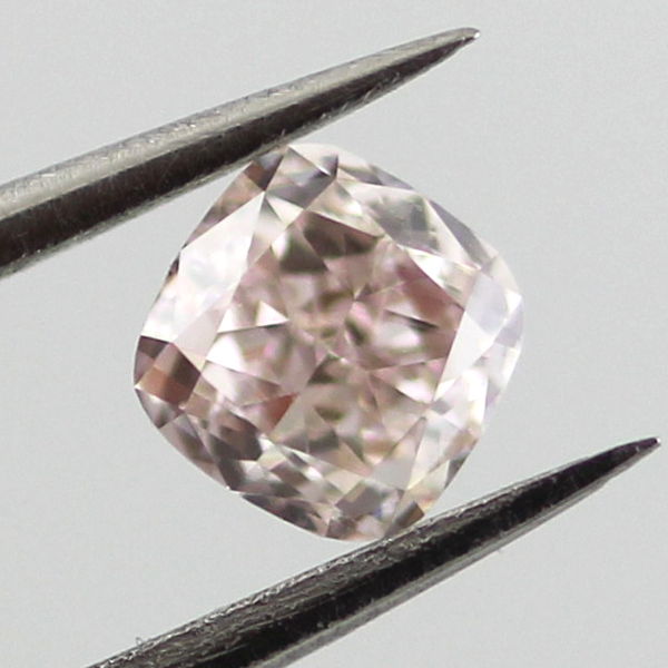 Fancy Light Orangy Pink Diamond, Cushion, 0.37 carat, VS2 - B