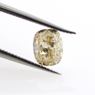 Fancy Light Yellow Brown Diamond, Cushion, 0.71 carat, VS1 - B