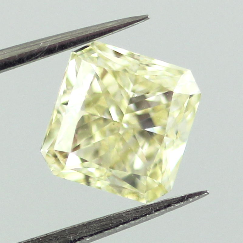Fancy Light Yellow Diamond, Radiant, 1.50 carat, VS1- C