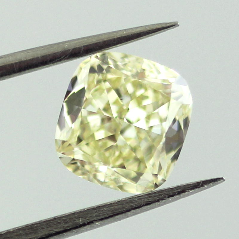 Fancy Light Yellow Diamond, Cushion, 1.01 carat, VS2 - B