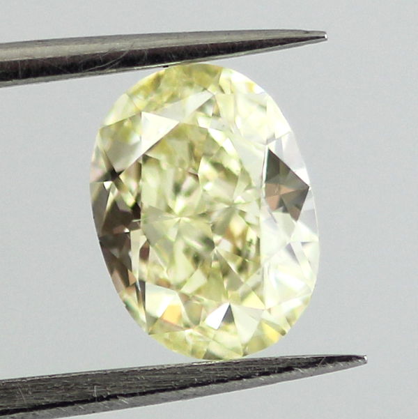 Fancy Light Yellow Diamond, Oval, 1.02 carat, VS2 - B