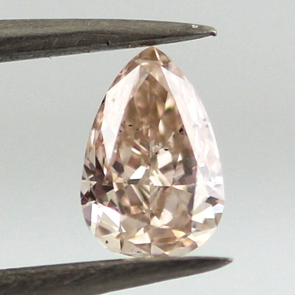 Fancy Pink Brown Diamond, Pear, 0.46 carat, SI1- C